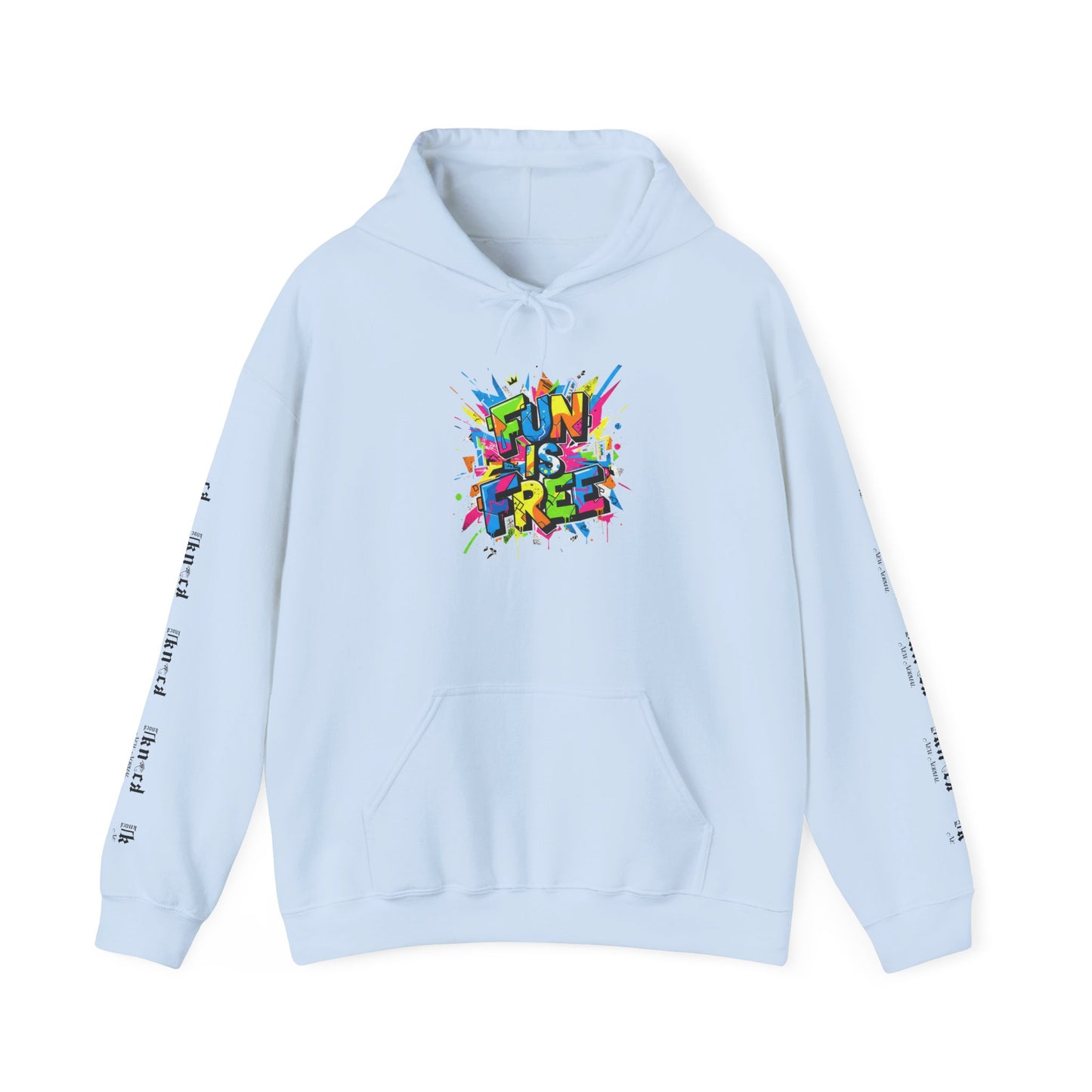 Hoodie — "Fun Is Free" Colorful Sports Graphic Pullover