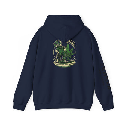 Cannabis Crewneck Hoodie — 420 Stoner Vintage Emblem Pullover