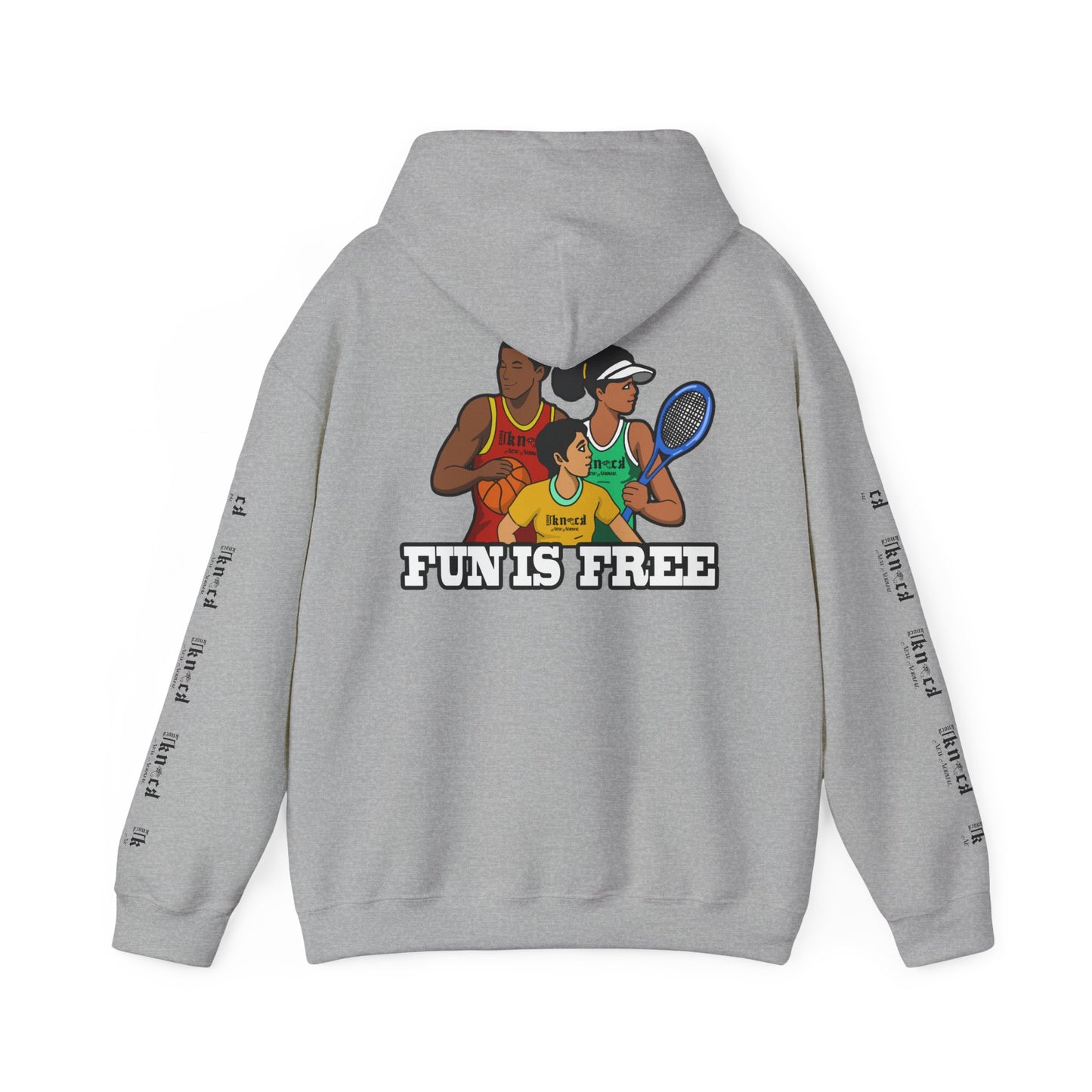 Hoodie — "Fun Is Free" Colorful Sports Graphic Pullover