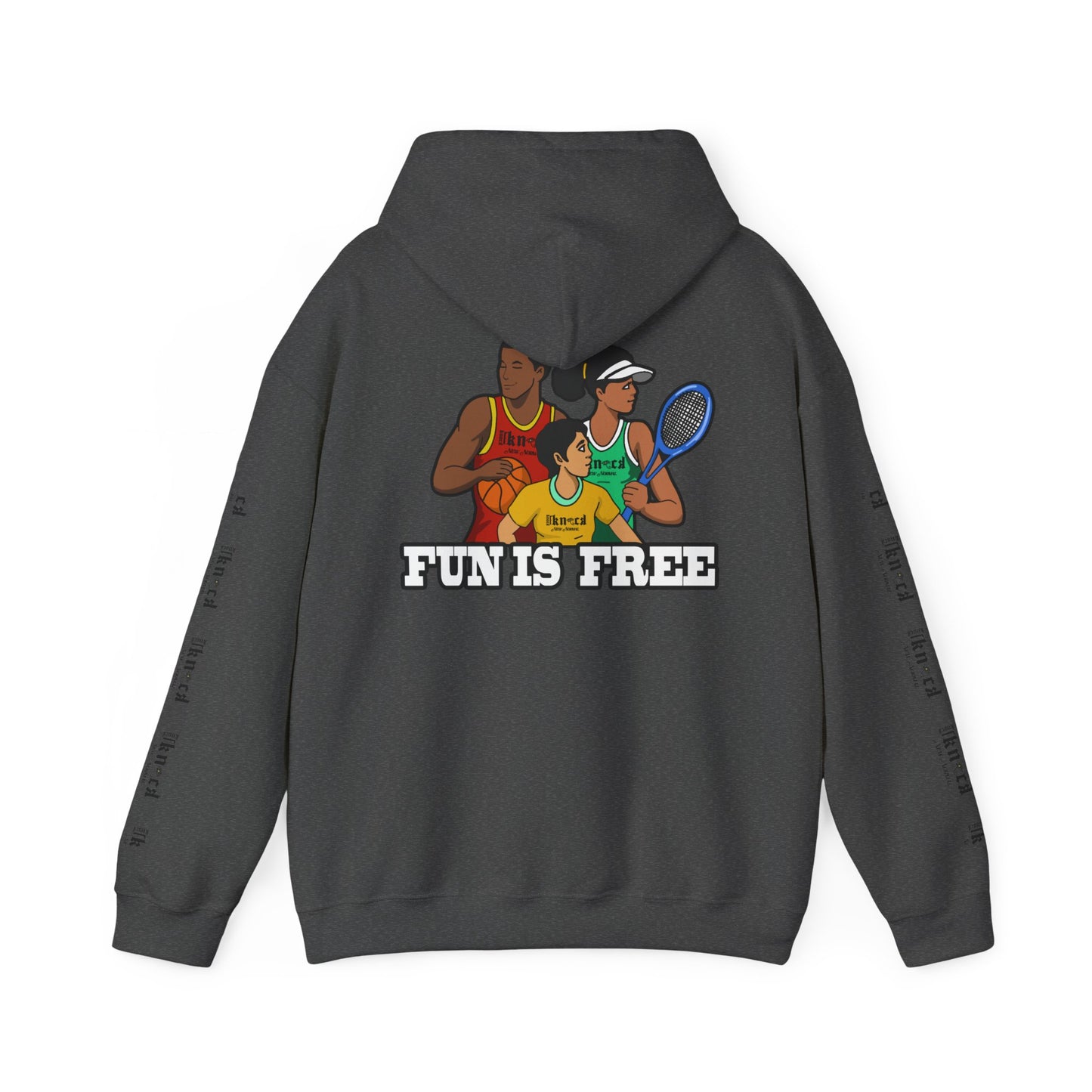 Hoodie — "Fun Is Free" Colorful Sports Graphic Pullover