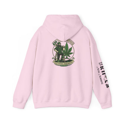 Cannabis Crewneck Hoodie — 420 Stoner Vintage Emblem Pullover