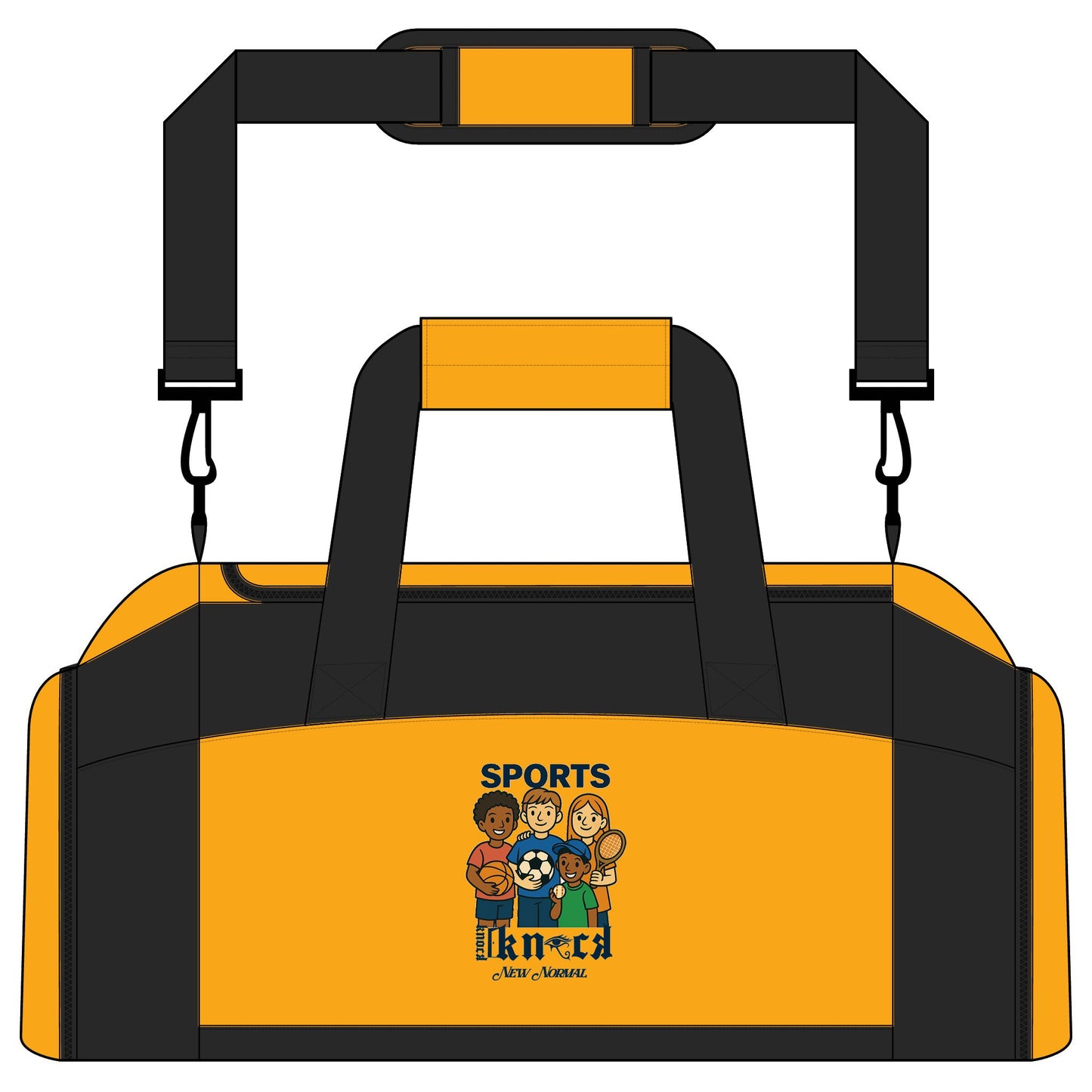 Kids Sports Gym Bag — Cute Team Players Design, Youth Duffel for Soccer & Basketball