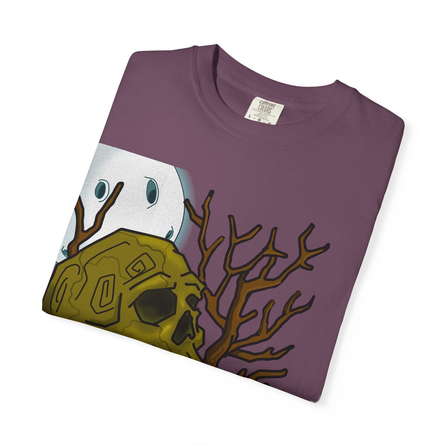 Graphic T‑Shirt — 'Knock Knock New Normal' Skull & Tree Illustration