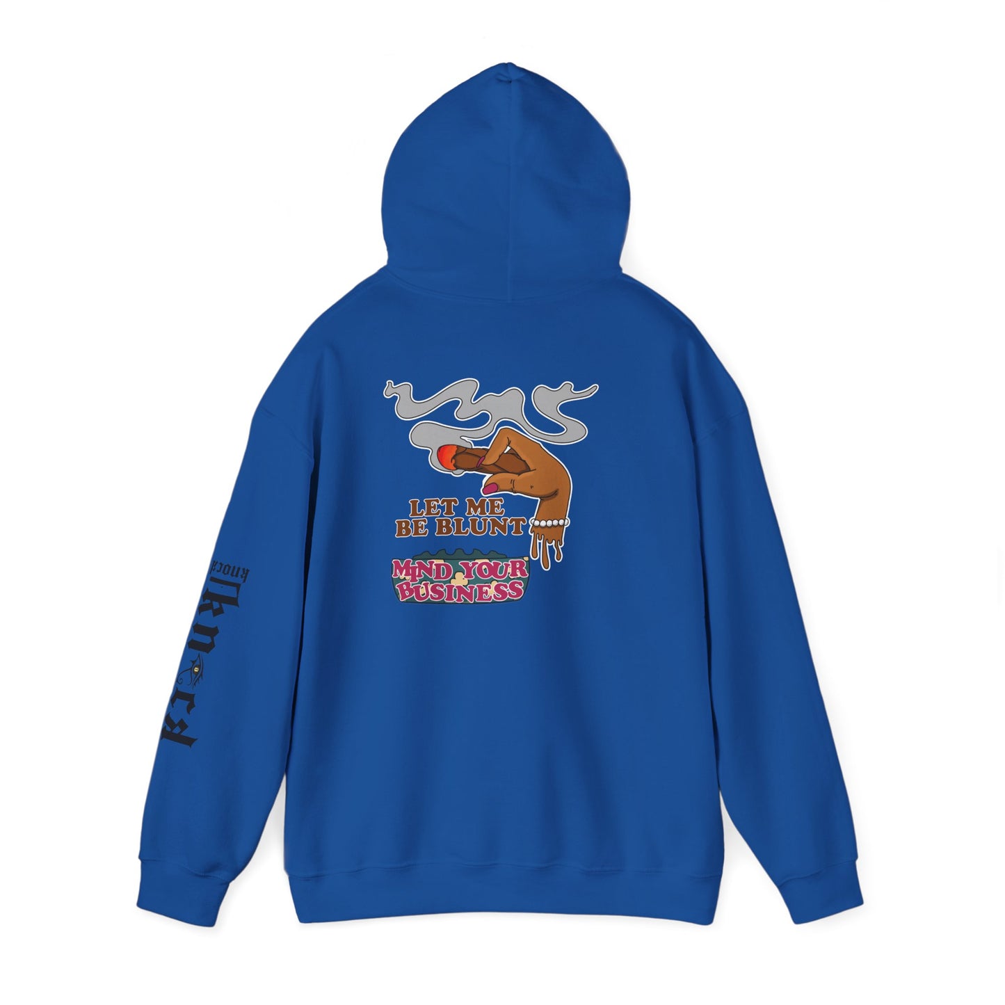 Hoodie — "Let Me Be Blunt" Retro Smoke Graphic Pullover