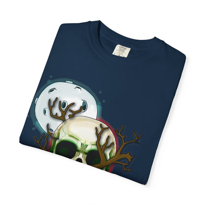 Skull Moon T-Shirt — "Knock Knock New Normal" Graphic Tee