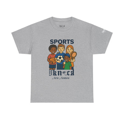 Kids Sports Team T-Shirt — 'SPORTS' Graphic with Diverse Athletes