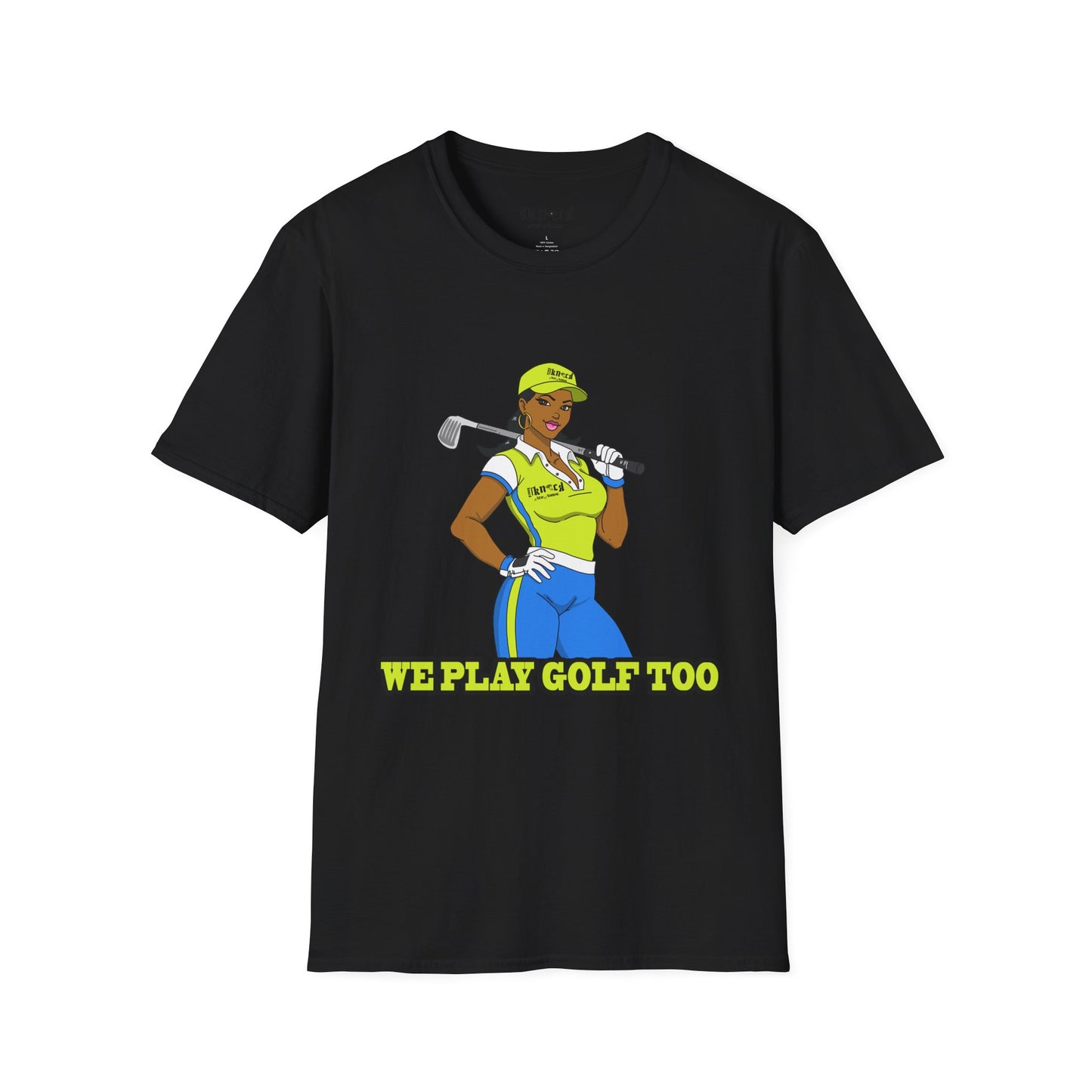 Women’s Golf T‑Shirt – Confident Female Golfer Graphic