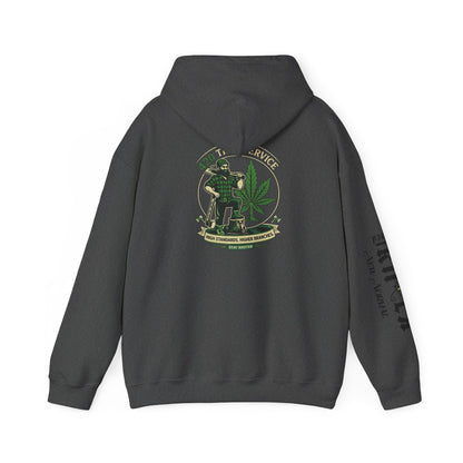 Cannabis Crewneck Hoodie — 420 Stoner Vintage Emblem Pullover