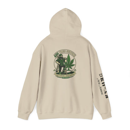 Cannabis Crewneck Hoodie — 420 Stoner Vintage Emblem Pullover