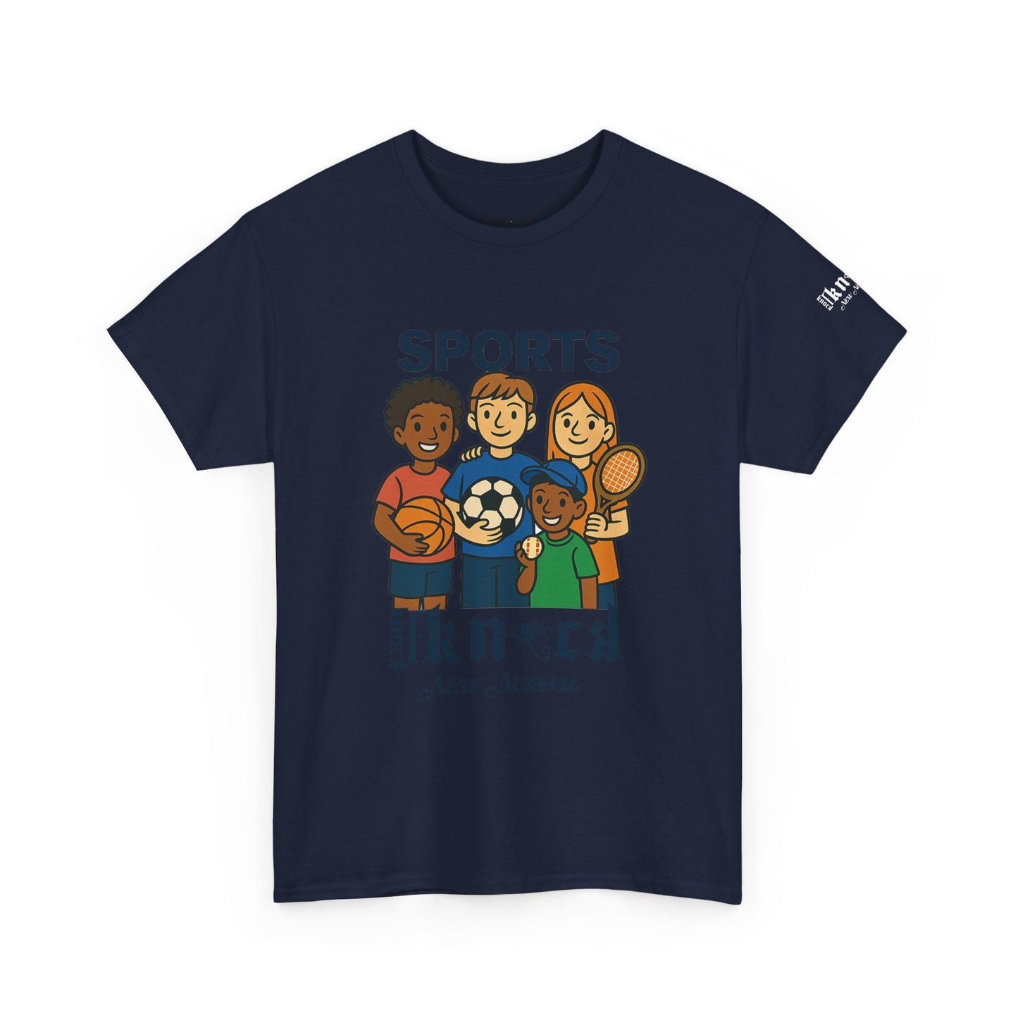 Kids Sports Team T-Shirt — 'SPORTS' Graphic with Diverse Athletes