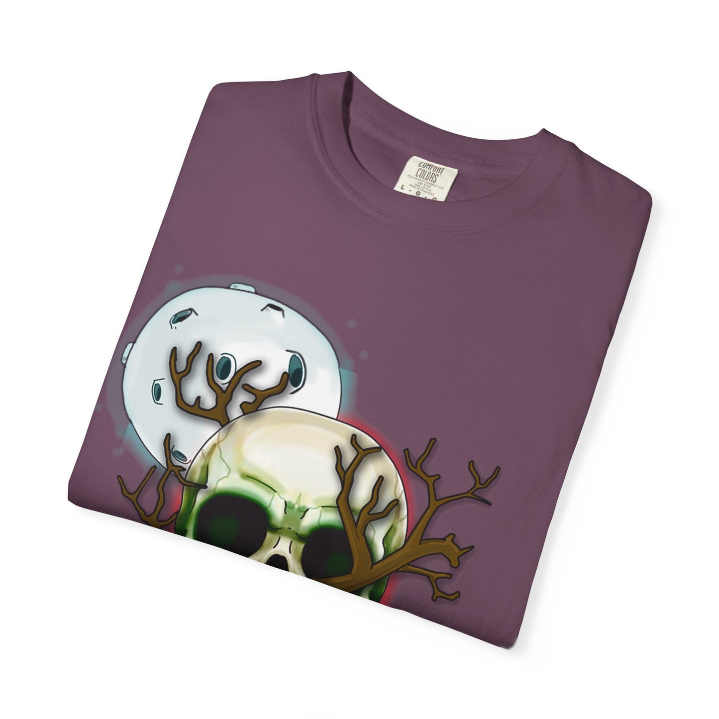 Skull Moon T-Shirt — "Knock Knock New Normal" Graphic Tee