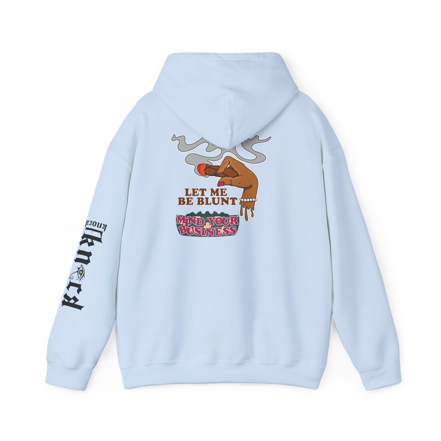 Hoodie — "Let Me Be Blunt" Retro Smoke Graphic Pullover