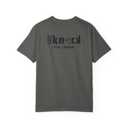 Skull Moon T-Shirt — "Knock Knock New Normal" Graphic Tee