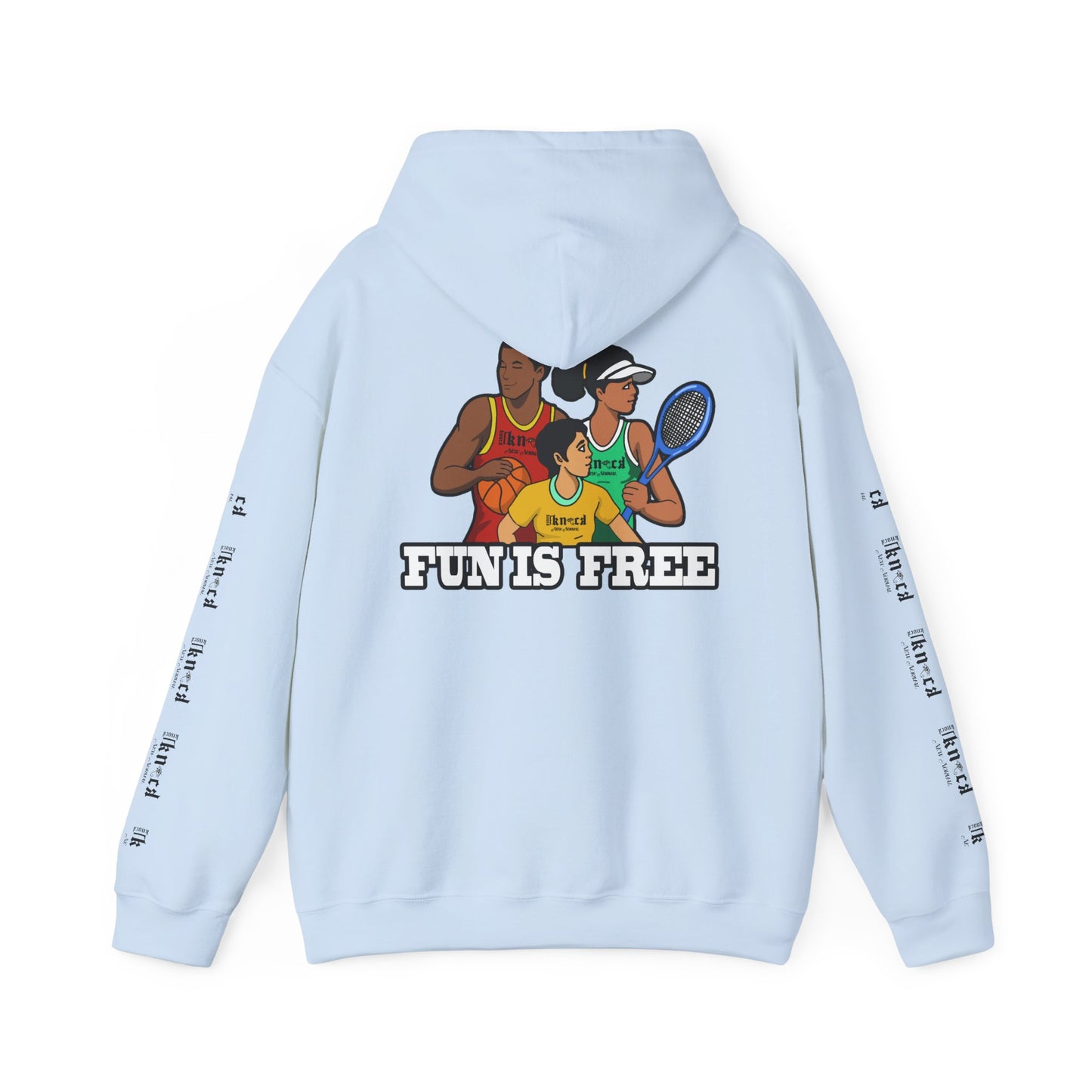 Hoodie — "Fun Is Free" Colorful Sports Graphic Pullover