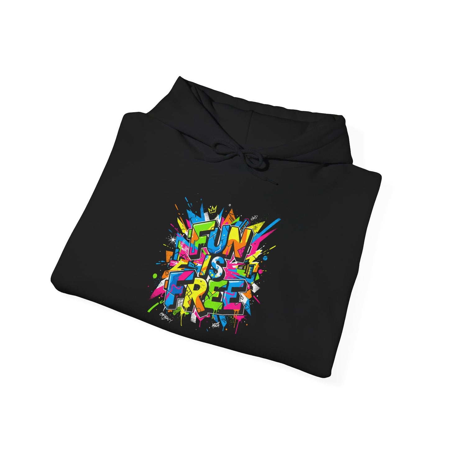 Hoodie — "Fun Is Free" Colorful Sports Graphic Pullover